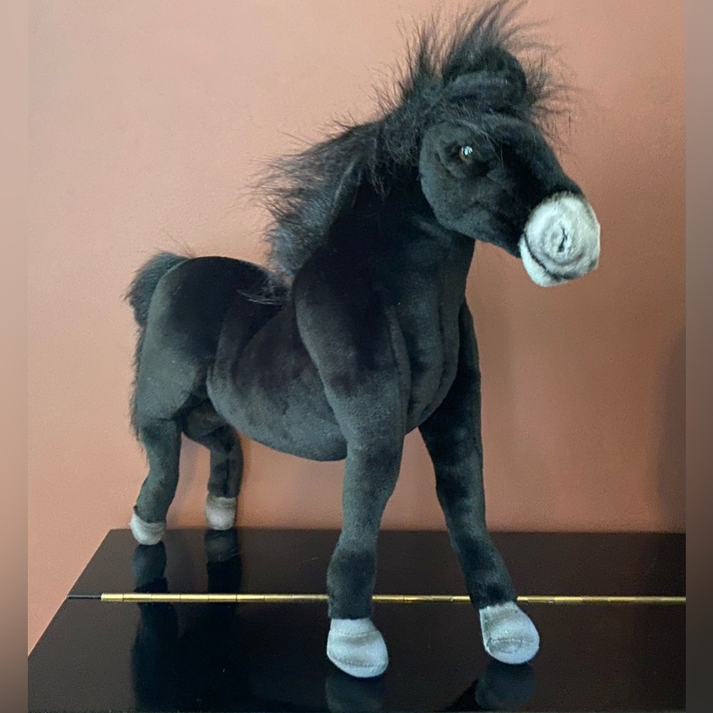 Hansa Black 18” inch Handmade Horse NEW